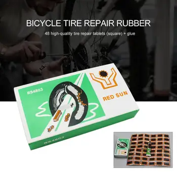 1/2/4 бр. кръпка за велосипедни гуми, парче гума, комплект за ремонт на велосипеди, набор от инструменти за защита гуми на изчезнат, за коригиране на сигурност колоездене