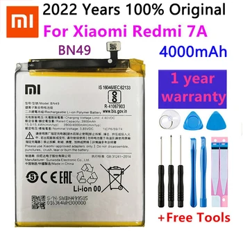 100% Оригинална Батерия Xiao mi BN49 4000 ма За Xiaomi Redmi 7A Redmi7A, Висококачествени Сменяеми Батерии За Телефон
