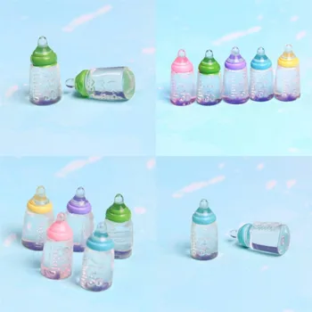 10шт 1:12 мини-шишета за мляко, бутилки за хранене, миниатюрна детска бутилка, имитация на миниатюрни аксесоари за куклата къща 