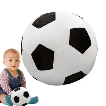 20 см Плюшена футболна топка, Футболни възглавници за стаята на момчетата Пухкави с футболна топка Мека играчка плюшен футболна възглавница здрава възглавница
