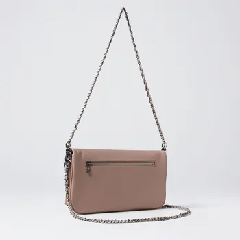 2023 Дамски чанти Розова чанта през рамо от естествена кожа Чанта-месинджър