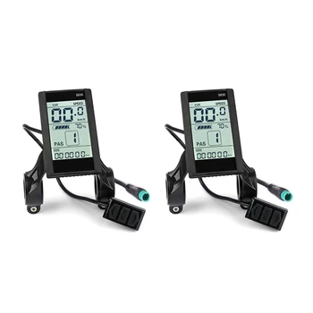 2X Протокол 2 Електрически велосипед дисплей велосипед 24 36 48 LCD дисплей S830 с водоустойчив USB връзка (5 контакти)