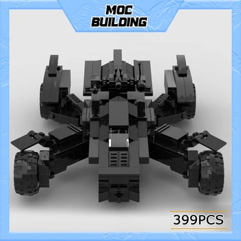399 бр., строителни блокове Movie MOC, серия Dark Scene Technology, модел бэтмобиля, технологията на сглобяване 