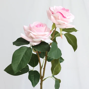 5 бр./лот, изкуствена коприна цветя рози, малък букет Флорес, пролетта украса за дома партита, сватбена украса, изкуствени цветя,, направи си САМ, венец