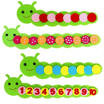 Caterpillar Монтесори, детски образователни играчки, изработени ръчно, детска градина, забавно ръчно тъкане на плат за ранно обучение, детски играчки