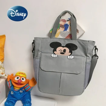Disney Mickey 2022, нова модерна чанта от плат Оксфорд, женствена чанта през рамо с голям капацитет, луксозна марка студентски наклонена чанта