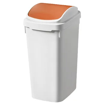 HPDEAR Кошчето за баня, водоустойчив пластмасов боклук с панти капак, кошчето за боклук, тоалетна, спалня, тесен кош за отпадъци