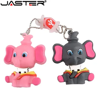 JASTER USB 2.0 Флаш устройства, 64 GB Флаш памет 32 GB Розов слон Cartoony Стик 16 Г 8 GB USB диск 4G Подаръци Ключодържател Memory Stick