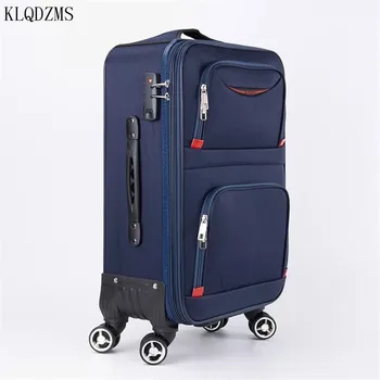 KLQDZMS 20 '22'24'26'28 инча пътен куфар на колела за пренасяне на количката-Оксфорд за багаж