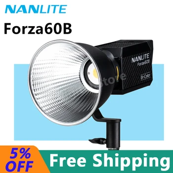 Nanlite Forza 60Б 60 Вата в два цвята 2700 К-6500 К Led Лампа За Видеозаснемане Професионална Студийная Стробоскопическая Лампа Осветление