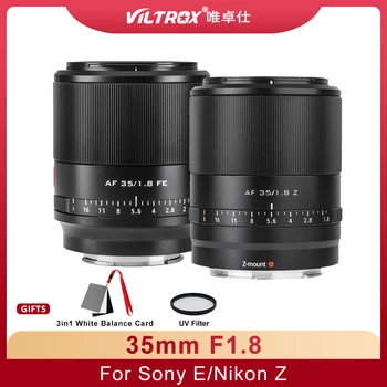 VILTROX 35 мм F1.8 Полнокадровый самофокусираща леща STM с голяма бленда за Nikon Z Z6II Z7II ZFC Sony E-Mount A6400 A7MII A7RII A7C