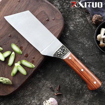 XITUO Професионален нож от дуриана, нож за рязане на риба, ножове за рязане на рыбьих голове, Кухненски Нож за Месо и Плодове с дръжка от Палисандрово дърво