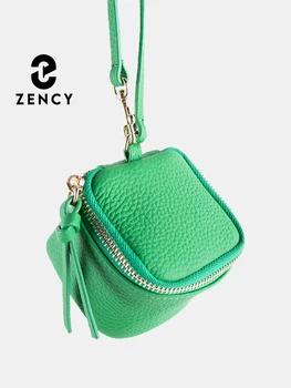 Zency чанта от 100% естествена кожа за дамска мода, малък органайзер за грим, клатч, кесия за монети, дамски пътна косметичка червило
