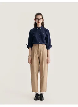 Американската реколта бродирана риза, дамски есен 2023, нов случайни однобортный топ 62801, Оксфорд блуза, дамски блузи