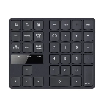 Безжична цифрова клавиатура 2.4 g, зареждане, 35 клавиши, мултимедийна клавиатура със средна номер, USB-приемник, акумулаторна на цифровия панел