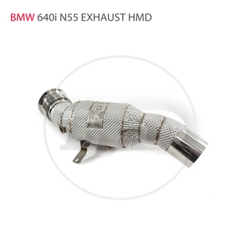 Выпускная система HMD Високопроизводителния канализация тръба за BMW 640i F06 F12 F13 N55 Каталитичен конвертор на двигателя