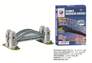 Горещи продажба пъзел мостът на пристанището в Сидни Австралия 3D пъзел забавни играчки, триизмерни пъзели за деца и възрастни