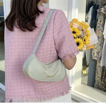 Дамски ежедневни чанта през рамо, модерен изискан дамски чанти 2022, чанта-тоут с цип от найлон, висококачествена чанта за пазаруване