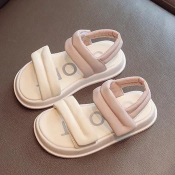 Детски сандали за момиче, с мека подметка 2023, лятна мода плажни обувки за деца, бяла ежедневни детски обувки Sandalias De Bebé