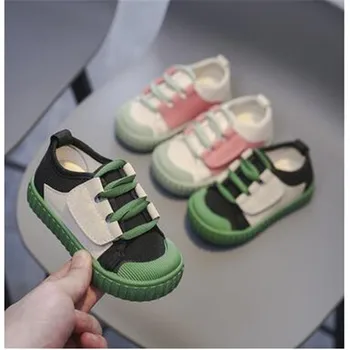 Ежедневни обувки за малки момичета и момчета, пролет-есен 2022, обувки за деца, за братя и сестри, удобна детска парусиновая обувки с мека подметка