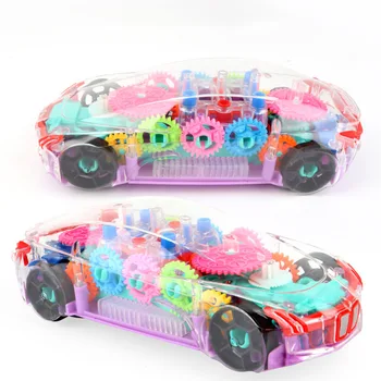Електрическа универсална прозрачна трансмисия концептуалния автомобил симулация модел светомузыкальная детска образователна играчка машина за детски подаръци