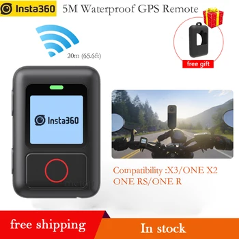 За Insta360 GPS Action Дистанционно Управление Bluetooth 5,0 Водоустойчив 5 м Smart Control 485 ма За Insta360 X3/ONE X2/ONE RS/ONE R