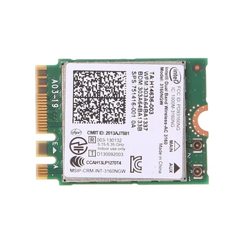За двухдиапазонной безжична мрежа Intel 802.11 AC 3160 NGW Bluetooth-съвместима карта 4.0 Wifi WLAN