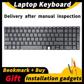 За клавиатурата на лаптоп HP ENVY X360 15-ЕД TPN-W140 Нова клавиатура с подсветка (сив) 15-ЕД 15-AG