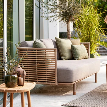 Индивидуален открит диван от ратан за отдих в двора на открит балкон ротанговое стол слънцезащитен водоустойчив B & B sun room