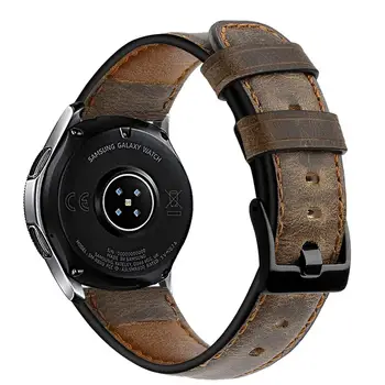 Каишка от естествена кожа за samsung Galaxy watch 3-46 мм, гривна Gear S3 frontier, гривна Huawei watch 2 gte, каишка за часовника 22 мм, каишка за часовник