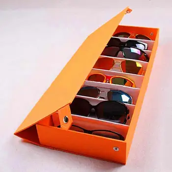 Калъф за съхранение на слънчеви очила, кутия за очила с 8 мрежи, държач за съхранение, чист органайзер за инструменти