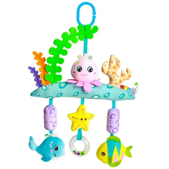 Камбаните на Вятъра Бебе Плюшени играчки от серията океан Животни Висящи за яслите Прогулочной колички