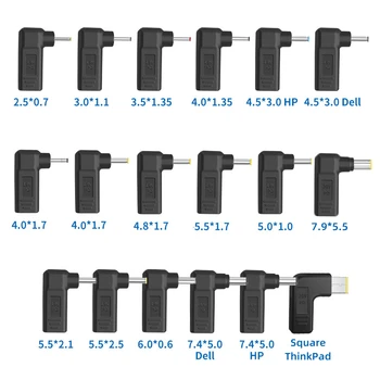 Конектор dc адаптер за лаптоп USB C Преобразувател на заряд PD Type-C адаптер 4,5x3,0 3,0x1,1 5,5x2,5 7,4x5,0 7,9x5,5 4,0x1,35 мм