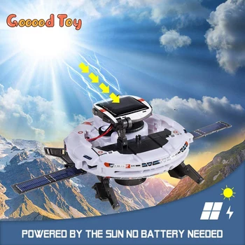Креативен 6 в 1 слънчев робот Кола космически кораб играчки Технологични научни комплекти Solaire Енергийни технологични джаджи Научна играчка за момчета