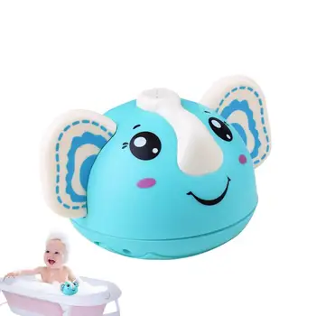 Крушка за пръскане с вода във формата на слон, скъпа мультяшная форма, детска светещ играчка за баня, въртяща се играчка за пръскане на вода под формата на слон