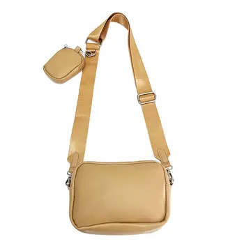 Многофункционална однотонная чанта през рамо с подвижни мини чантата, пазарска чанта от изкуствена кожа, мъжки пазарска чанта през рамо с регулируема каишка