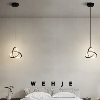 Модерен led минималистичен окачен лампа с модерен декор и дизайнерски полилей за спални, кабинет, хол, домашно творчески лампа