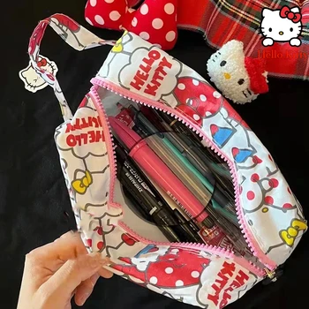 Молив случай Здравей Kittys, сладък молив случай е с голям капацитет, чанта за моливи от аниме-карикатура, чанти-тоут, настолни канцеларски материали, ученически пособия