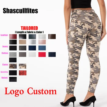 Направен по поръчка камуфляжные панталони-карго Shascullfites, разтеглив армейските камуфляжные дългите гамаши, тънки панталони повдигащ