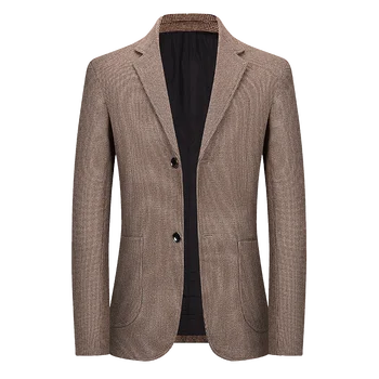 Нови мъжки блейзери, мъжко палто, британски чист цвят, есенно-пролетния оборудвана бизнес ежедневието на сако, мъжки дрехи, връхни дрехи, сако
