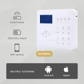 Панел аларма Focus със Сензорен екран ST-IIIB 433 Mhz App control GSM PSTN Френски и Английски Глас за защита на сигурността на smart home