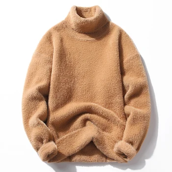 Пуловери мъжки 2023 Зима ново прием на Обикновен дебел пуловер, мъжки Студентски младежки пуловери есенни мъжки вълнени пуловери размер S-3XL