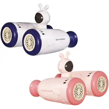 Сапун телескоп Space Бъни, автоматични играчки за сапунени мехурчета с цветно осветление, електрическа машина за сапунени мехури за улицата