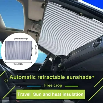 Сенника за кола с дебела 5-слойным UV-рефлектор, автоматично прибиращ сенника за предния прозорец, козирка за защита от слънцето