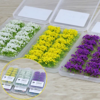 Симулация на миниатюрна свързана модел за цветя и билки за самостоятелно приготвяне, градинска маса от пясък, материали за сцена, комплекти за диорами, 1 кутия