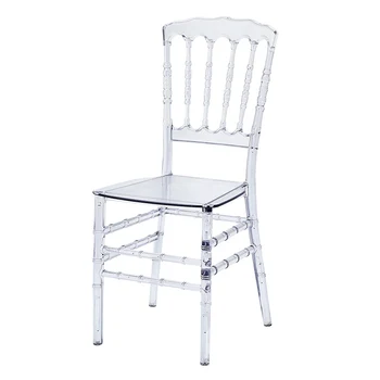 Скандинавски акрилен прозрачен стол, модерна маса за хранене, стол с облегалка за домашно ползване, лесен луксозен стол за преговори и сватби Chiavair