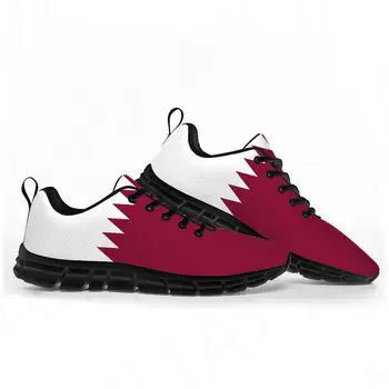 Спортни обувки с флага на Катар, мъжки Дамски обувки за юноши, детски обувки, ежедневни обувки за двойки с високо качество, изработени по поръчка