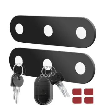 Стенен държач за ключове, закачалка за ключове на стената, органайзер за ключове, магнитна закопчалка, няколко ключодържатели за стенни врата плочки, стъкло