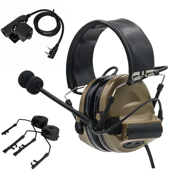 Тактическа слушалки COMTAC II страйкбольная слушалките с шумопотискане за стрелба с лък, ловни слушалки + тактически U94 ПР + тактически адаптер ARC Rail