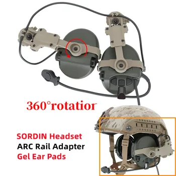 Тактически шлем ARC Rail адаптер MSASORDIN Слушалки за защита на слуха от шум слушалки за лов, еърсофт оръжия, спортна стрелба, слушалки